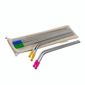 Набор металлических трубочек ZEERO 8+2 с наконечниками в чехле