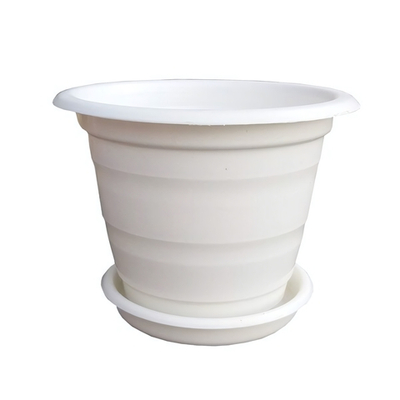 Вазон с поддоном 9 л. белый