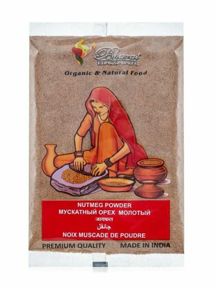 Bharat BAZAAR Мускатный орех молотый 50 гр, 2 шт