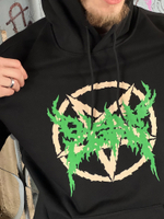 Худи OLDY Green Logo Чёрный