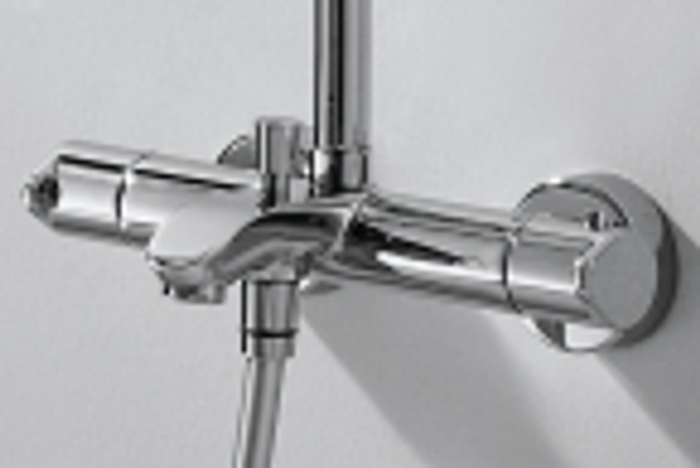ДУШЕВАЯ КОЛОННА С ТЕРМОСТАТИЧЕСКИМ СМЕСИТЕЛЕМ И ВЕРХНИМ ДУШЕМ  F639114C-A2-RUS