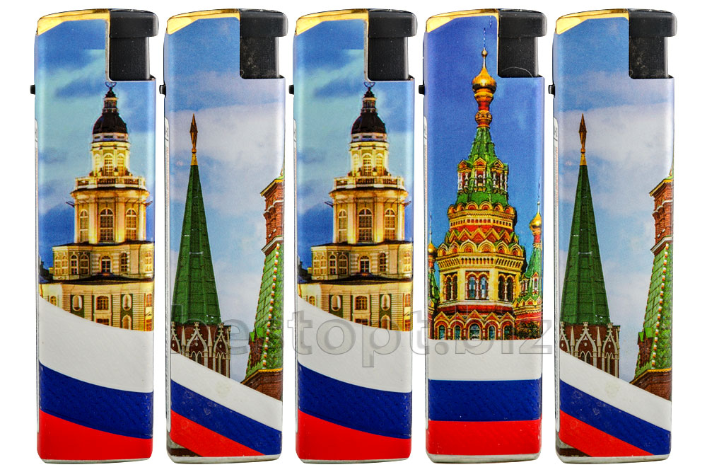 Зажиг.турбо Oney JM-02(04) Джет метал с плен кремли РОССИИ( 20б*50шт)