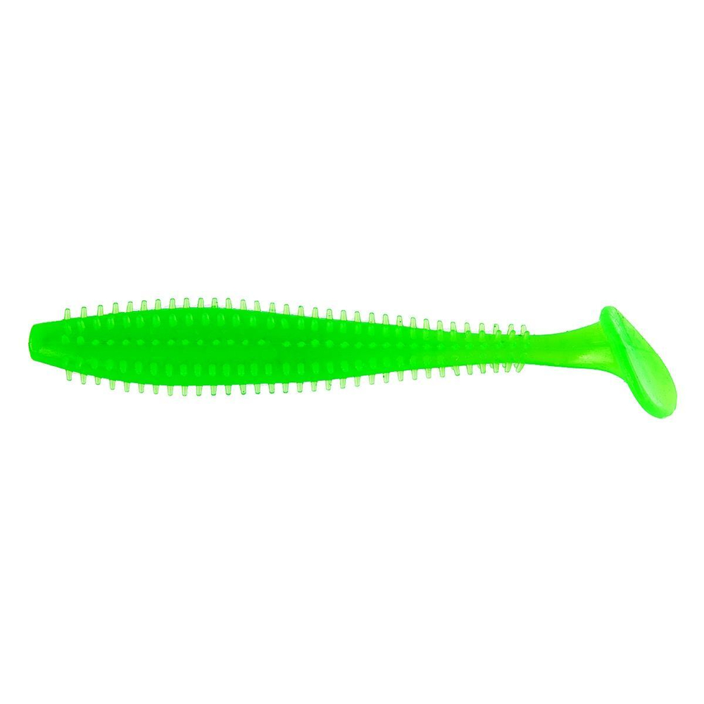 Виброхвост Shaggy 3,35"/8,5 см Electric green 5шт. (HS-16-007) Helios