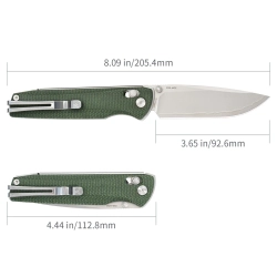 Нож складной SRM 258L-MG2 Terrier Beadblast (140Cr Laminated, OD Green Micarta)