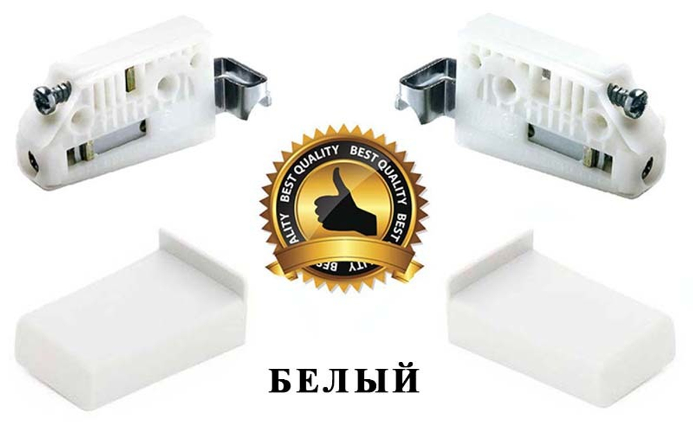 Навес усиленный ABS №1-Белыи, комплект (2 загл.и 2 навеса)