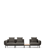 Sorells Уличный модульный 3-местный диван серый со столиком