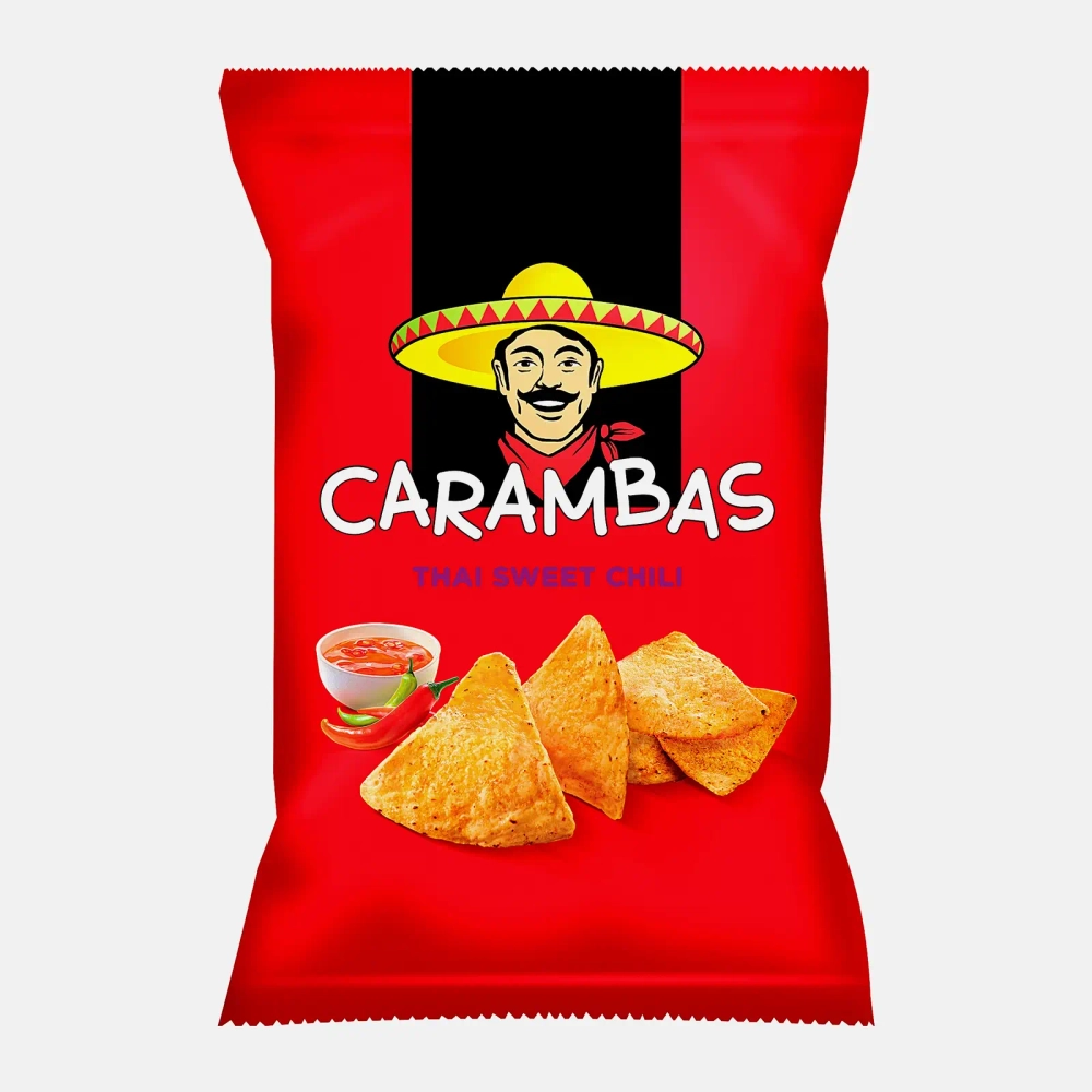 Чипсы Carambas кукурузный сладкий тайский перец 150г