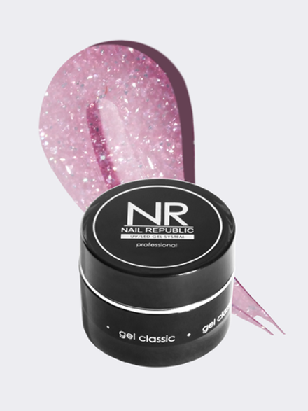 NR Gel Nude Flash - Гель для моделирования №253 светоотражающий, 15 гр