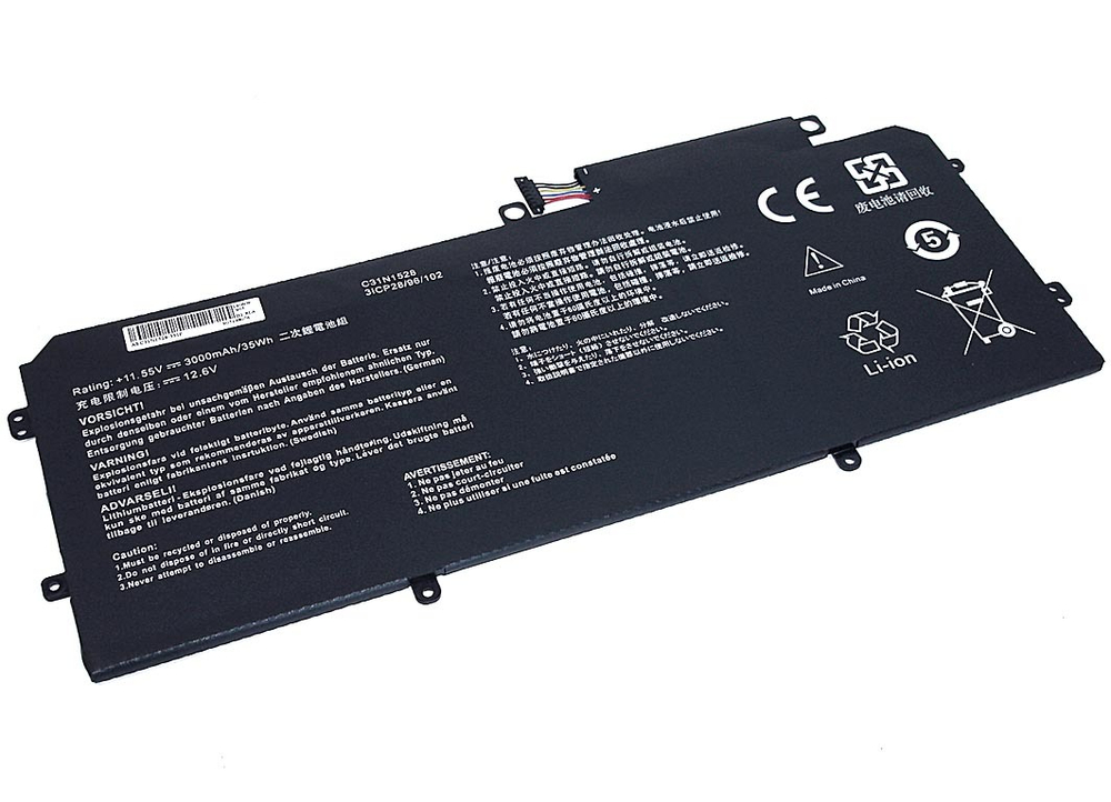 Аккумуляторная батарея для ноутбука Asus UX360 (C31N1528-3S1P) 11.55V 3000mAh OEM черная