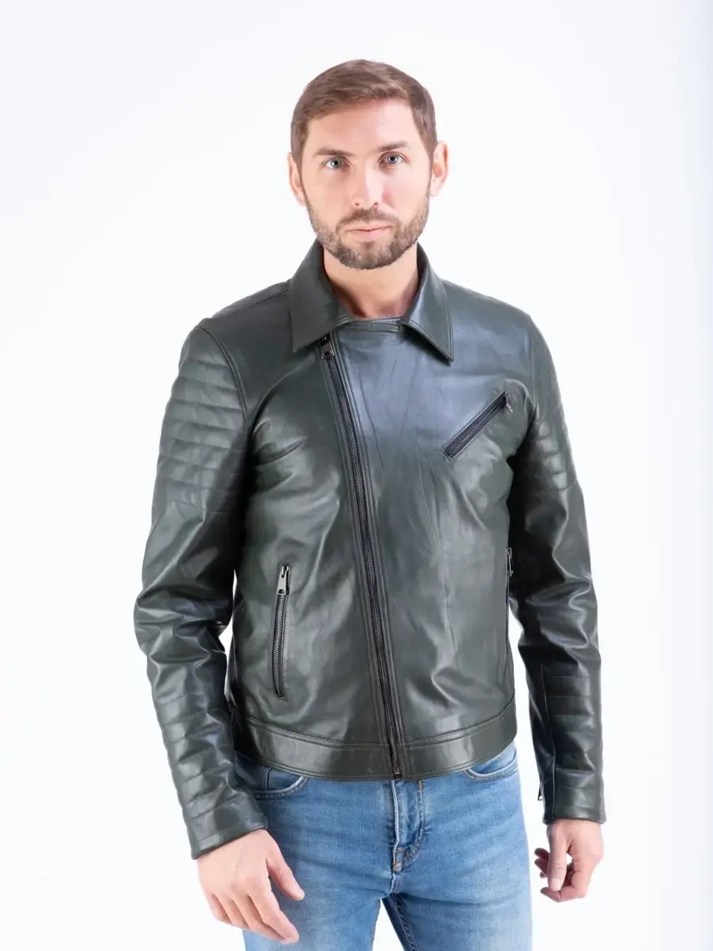 Косуха мужская  кожаная,  куртка мужская