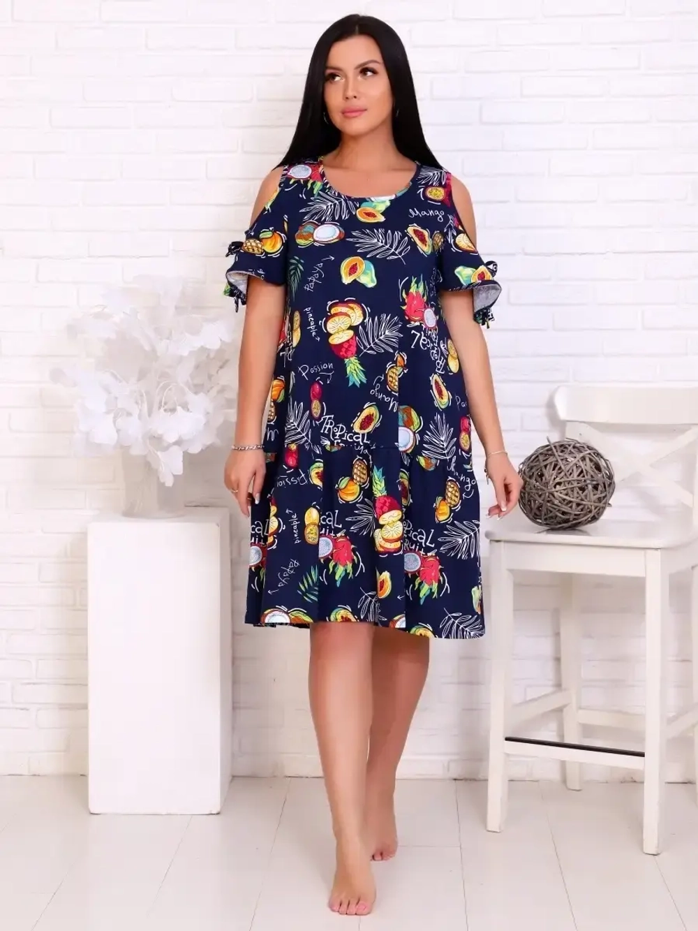 Платье свободное большие размеры