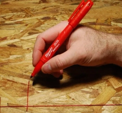 Маркеры MILWAUKEE INKZALL черный, красный, синий (3шт) для стройплощадки с тонким пером