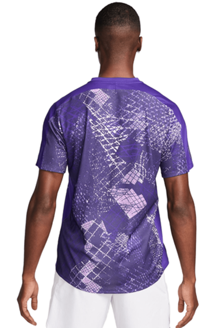 Мужская теннисная футболка Nike Court Dri-Fit Victory Novelty Top - белый, Фиолетовый