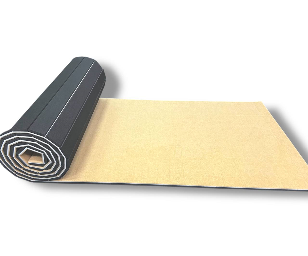 Ролл-мат гимнастический "Профессионал", ворсовый - 40мм. - сегментированный - бежевый