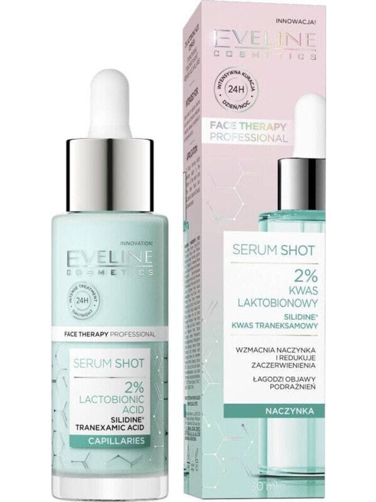 XXXX__Eveline Cosmetics (Eveline) Eveline Serum Shot kuracja wzmacniająca na zaczerwienienia z kwasem laktobionowym 2% 30ml