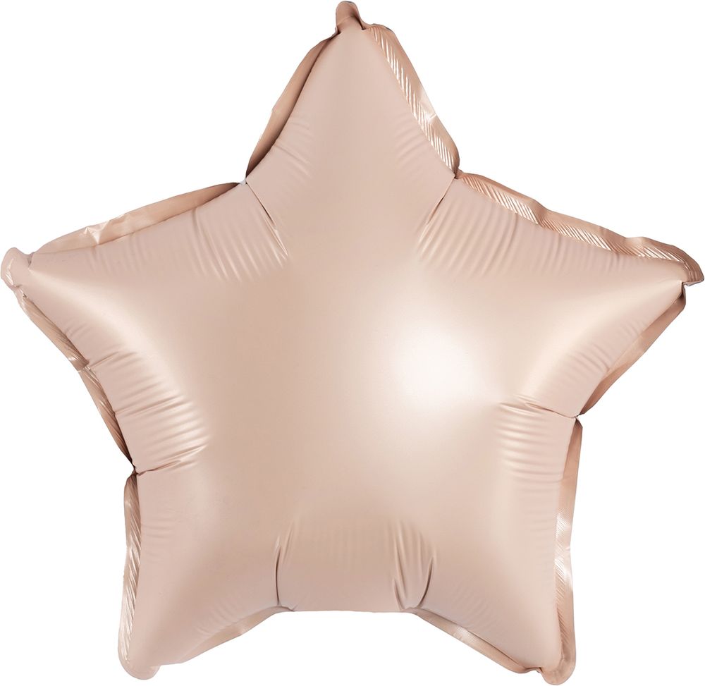Шар с клапаном (10&#39;&#39;/25 см) Мини-звезда, Карамель, Сатин, 1 шт.
