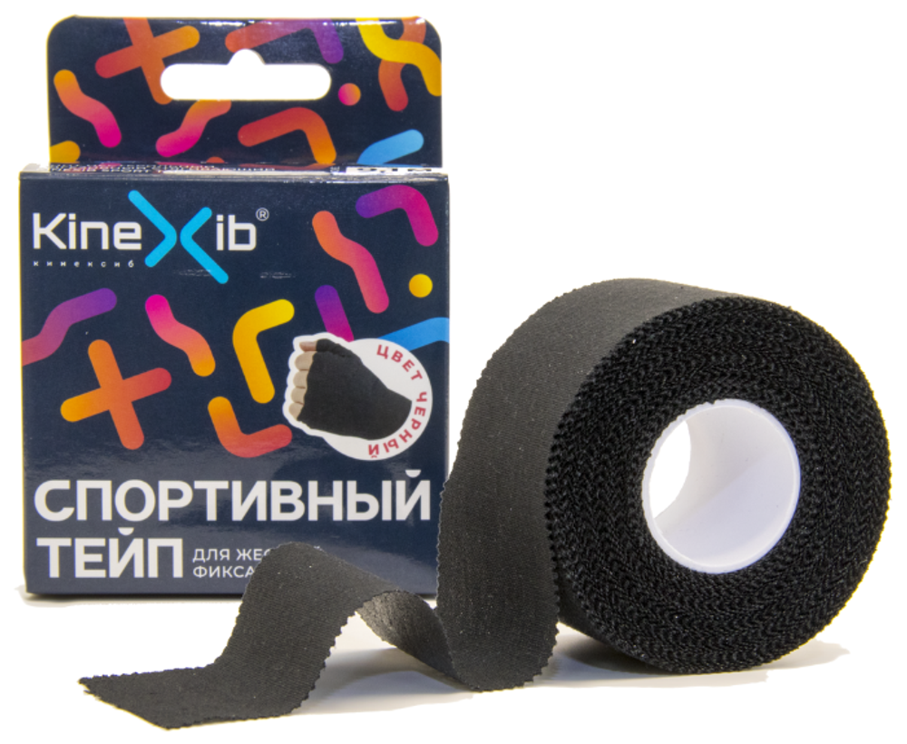 Спортивный тейп KineXib, черный, 9,1 метра