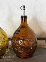 Набор декоративных бутылок для масла с дозатором "Олива" коричневые от J-LINE