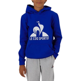 Детская теннисная толстовка Le Coq Sportif ESS Hoody N°2 FW22 - bleu electro