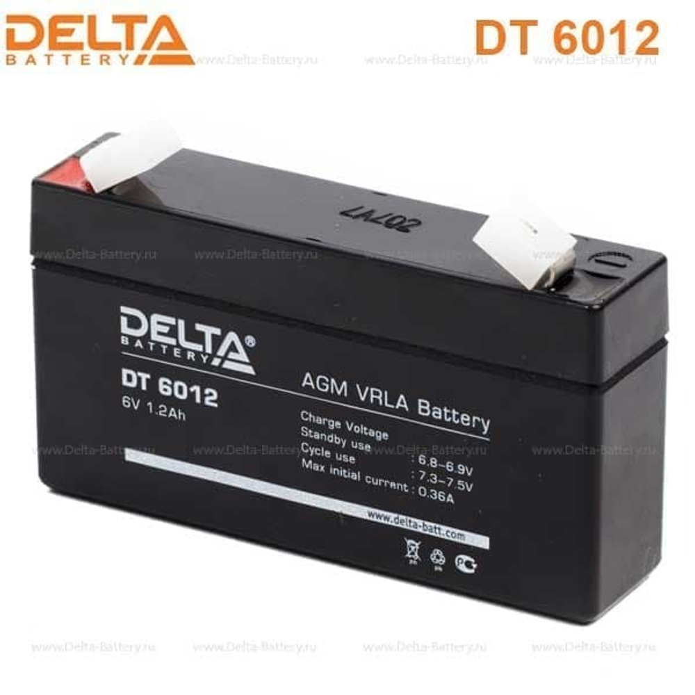 Аккумуляторная батарея Delta DT 6012 (6V / 1.2Ah)