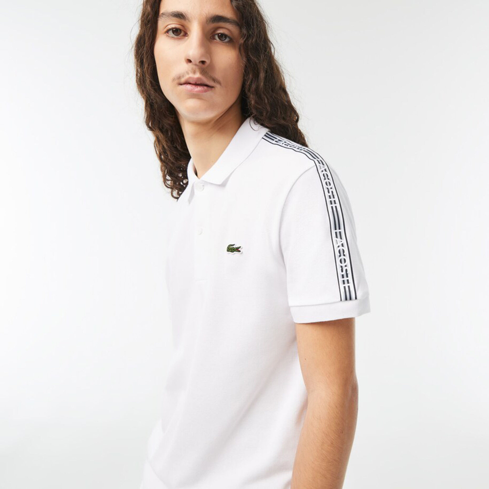 Мужское теннисное поло Lacoste Core Graphics Polo Men - White