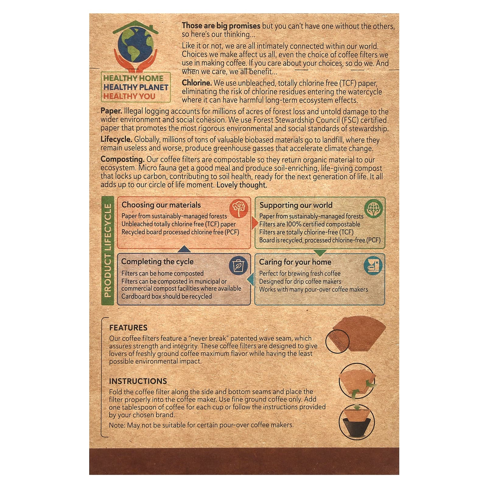 If You Care, фильтры для кофе, № 2, 100 шт.