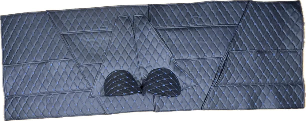 Дверные карты-обивка дверей и стоек УАЗ 469/Хантер (синяя нить Бабочка)