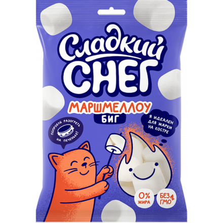 Жевательный зефир Сладкий снег Маршмеллоу Биг 200 гр