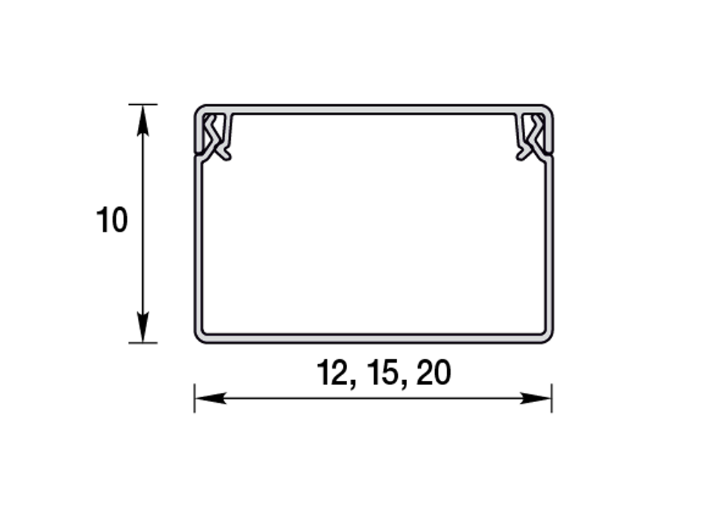 Кабельный короб Идеал ПВХ КБК 20х10 белый 2000 мм