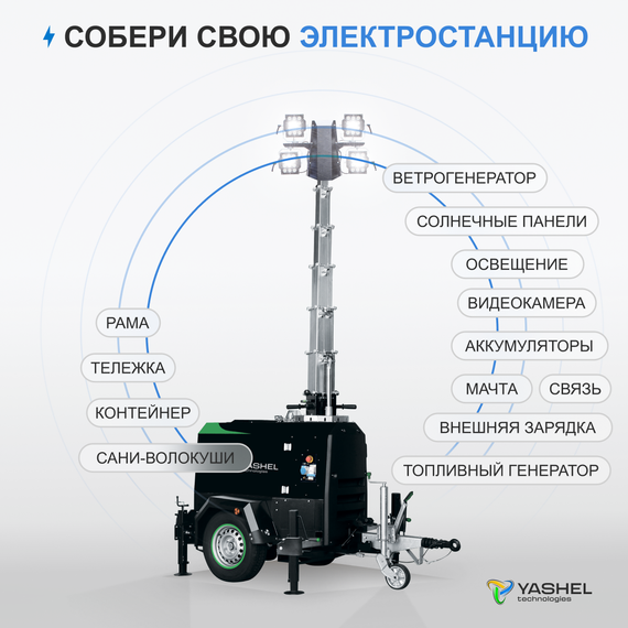 Передвижная мачта освещения, YASHEL Technologies Передвижная мачта освещения, фото №973072786