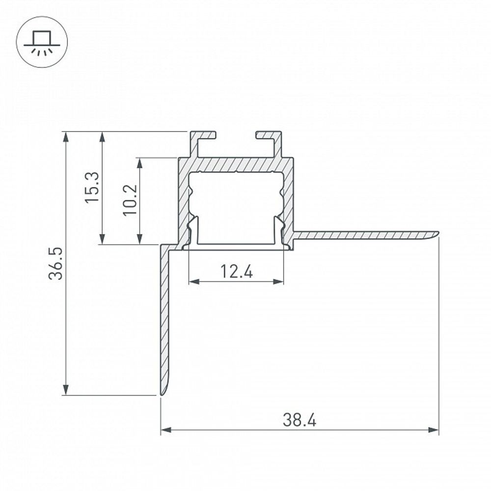 Профиль для карнизов Arlight ARH-CEIL 034979