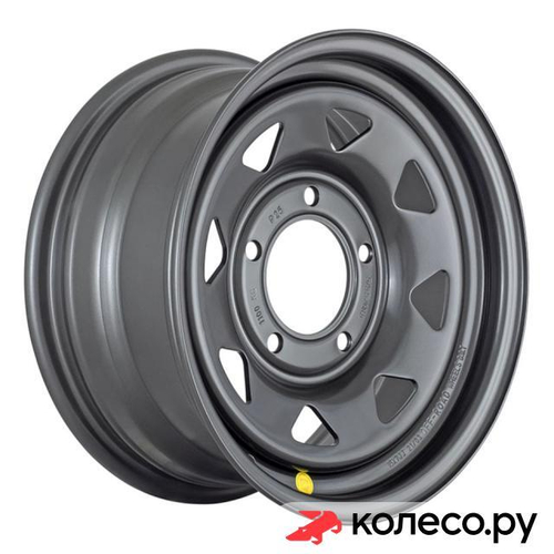 Диск усиленный ВАЗ НИВА стальной темно-серый (треугольник) 7x15/5*139.7 D98.5 ET25 Черный матовый