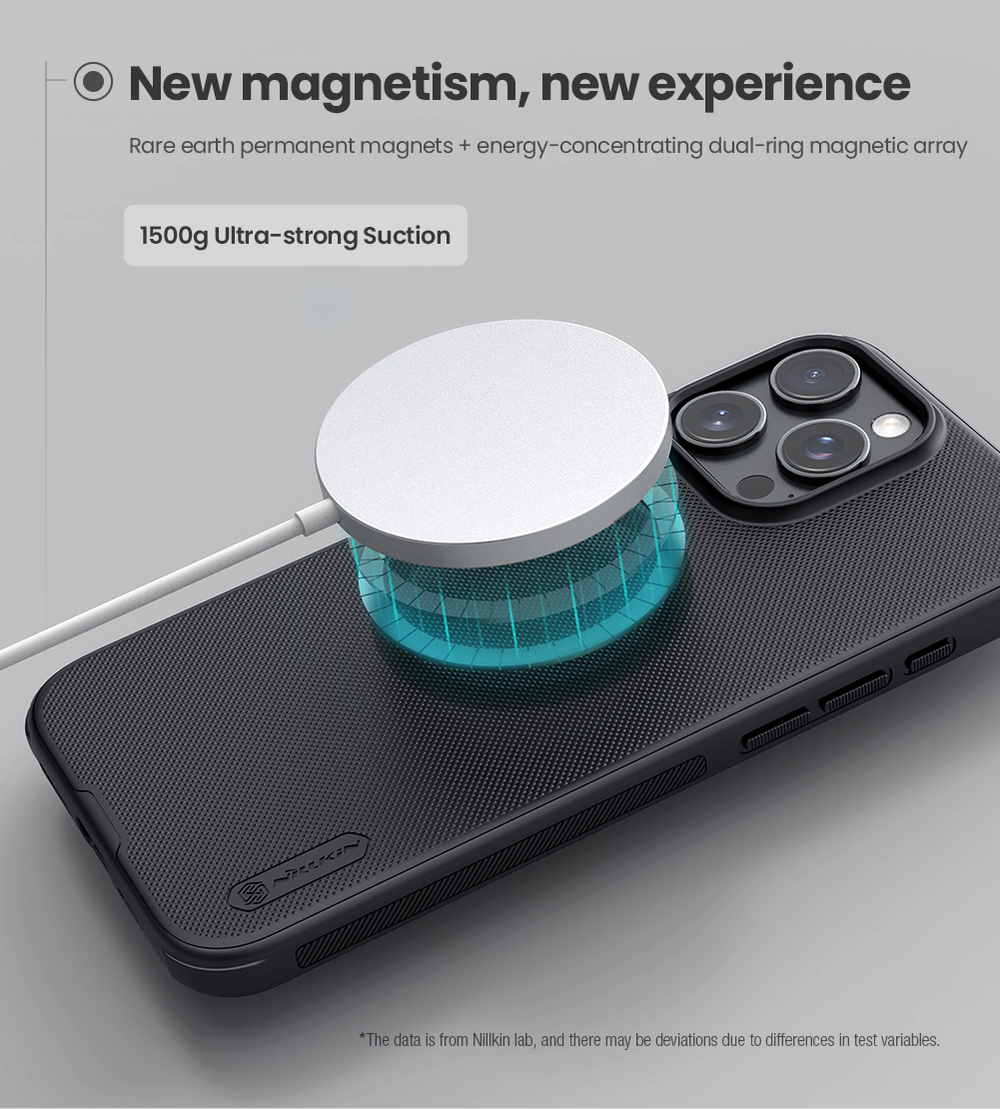 Чехол от Nillkin c поддержкой беспроводной зарядки MagSafe для iPhone 16 Pro Max, серия Super Frosted Shield Pro Magnetic Case