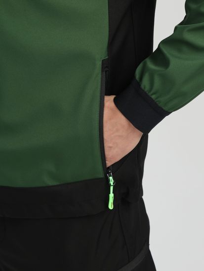 Куртка "ProfLine Leader" (хаки/черный), тк.Софтшел