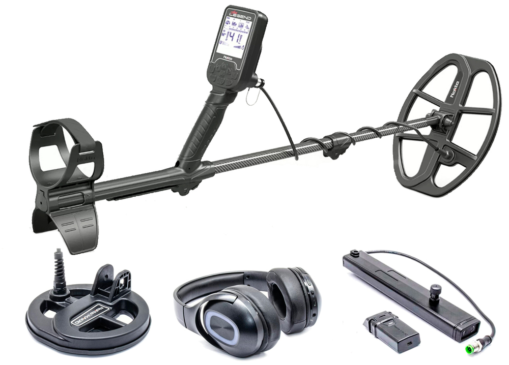 Металлоискатель Nokta Makro Legend WHP PRO Package (беспроводные наушники, катушки LG30 (12x9″), LG15 (6″) и батарейный бокс)