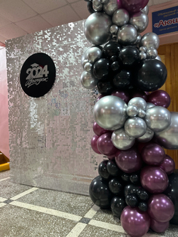 Фотозона на выпускной №2868 пайетка серебро