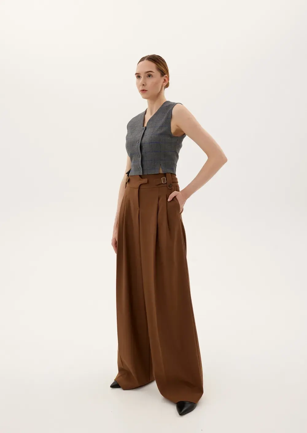 Брюки, коричневый