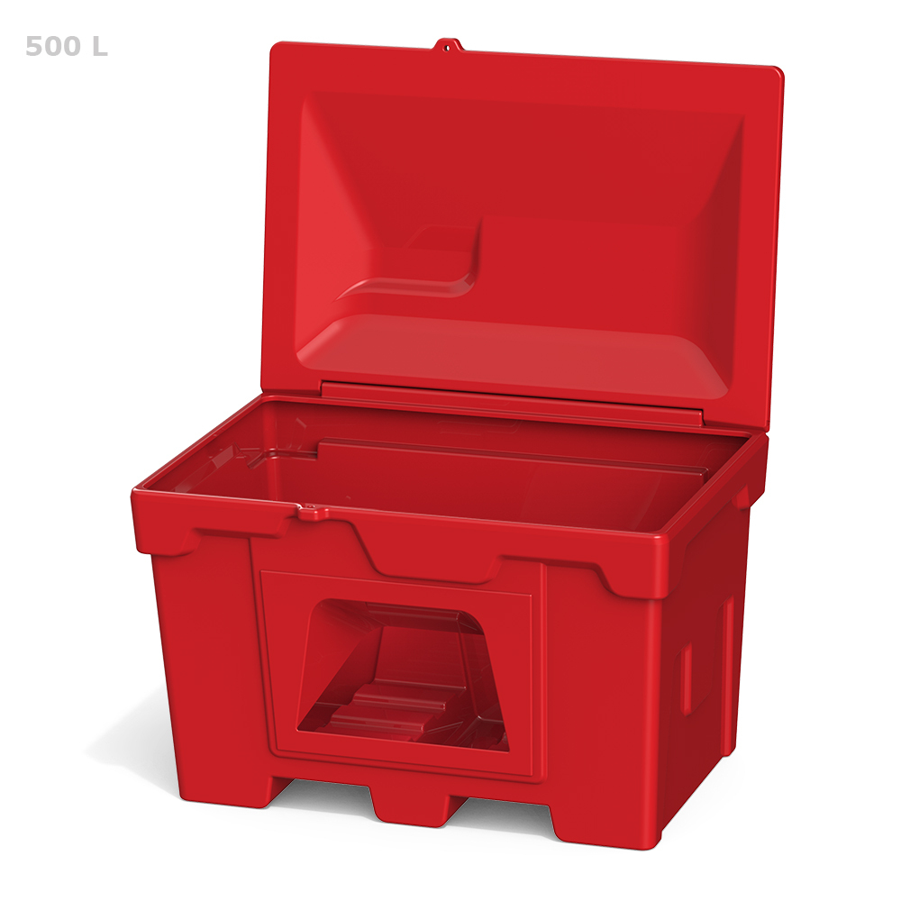 Ящик 500 л с дозатором c лопатой красный Полимер-Групп 500 л.(1200x828x860см;33кг;красный) - арт.559371