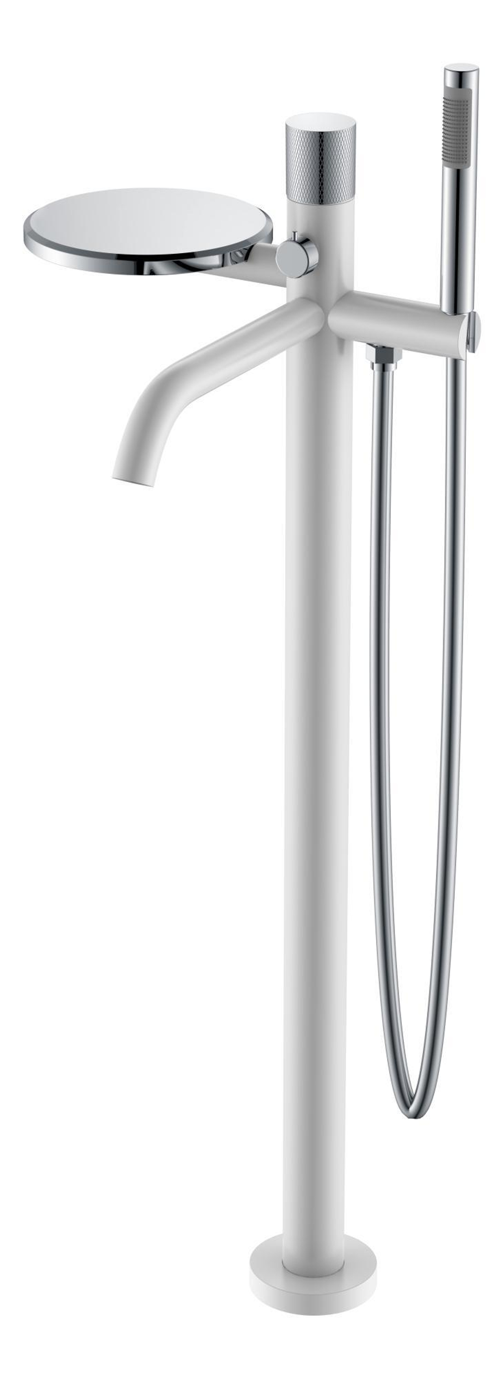 Смеситель напольный Boheme STICK WHITE 129-WCR.2 TOUCH CHROME