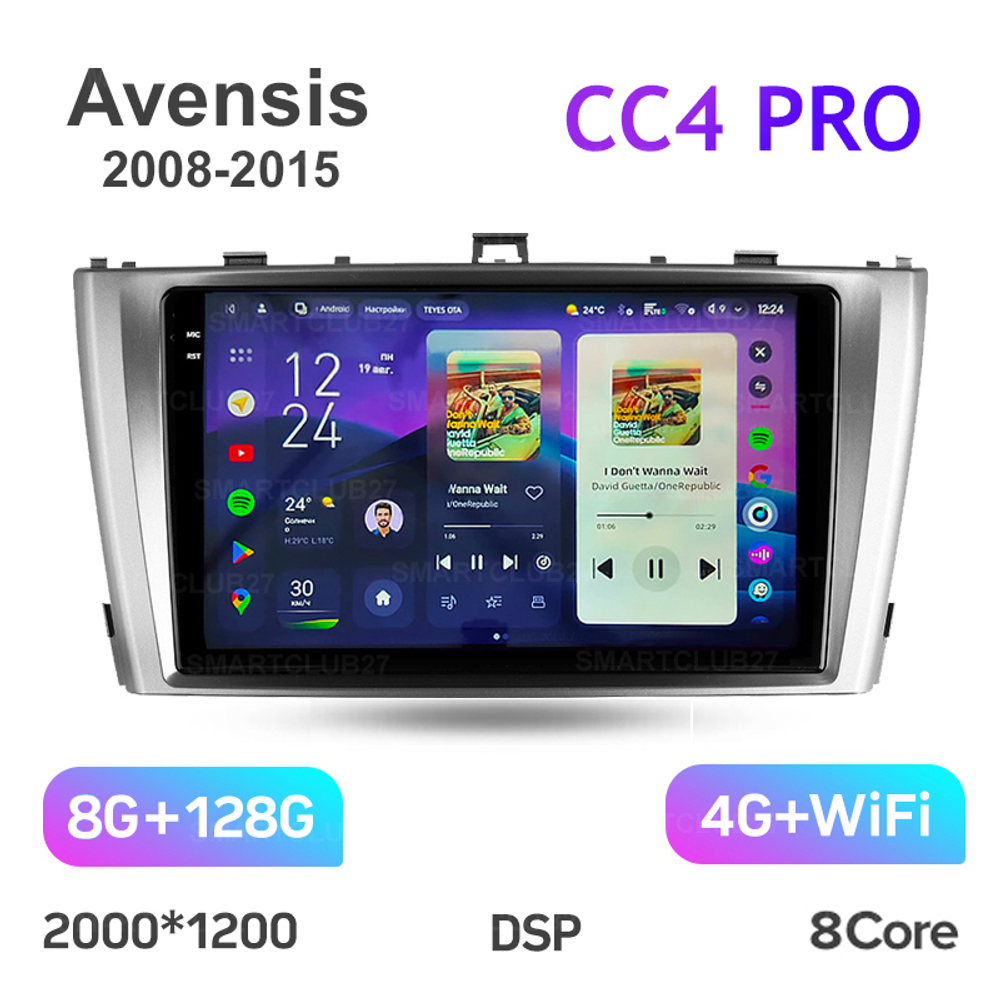 Teyes CC4 Pro 9" для Toyota Avensis 2008-2015