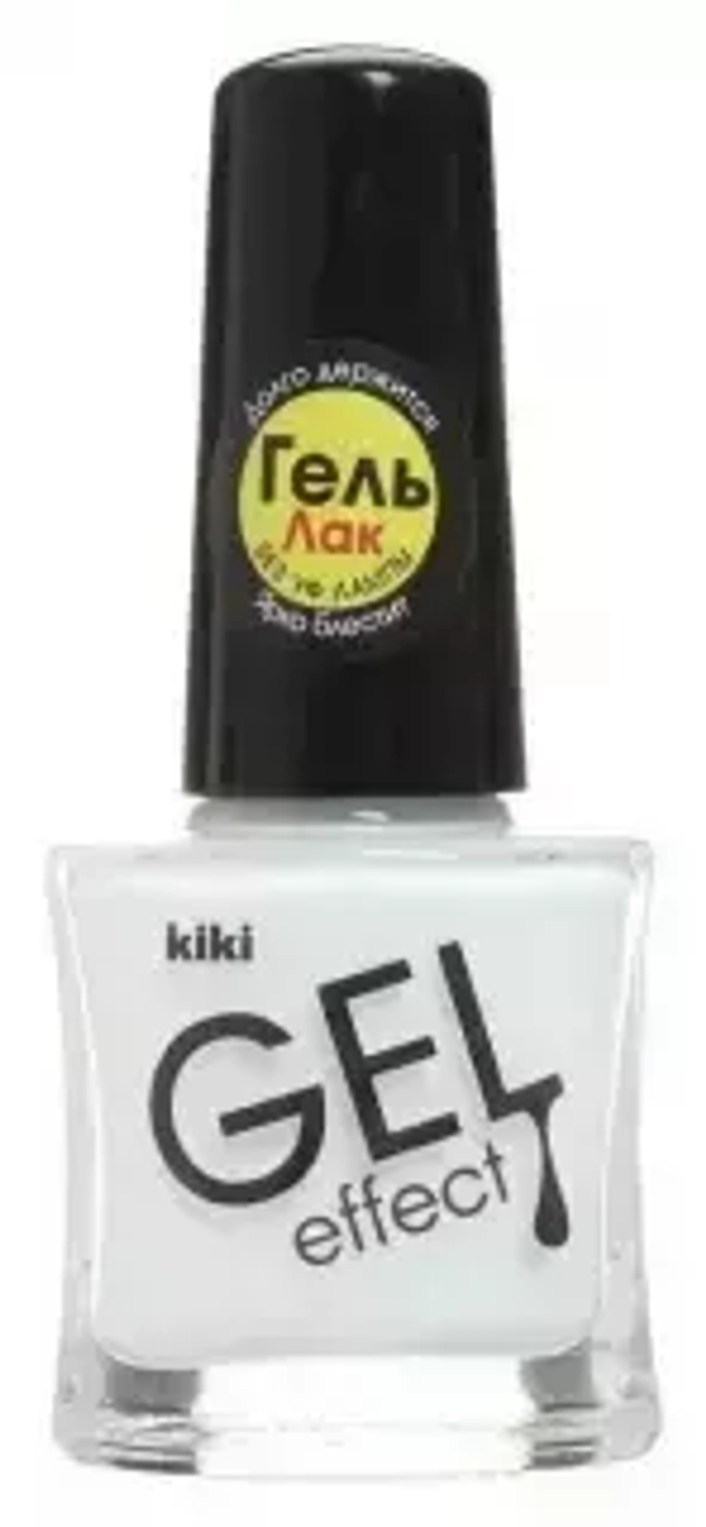 Kiki  лак д/ногтей "GEL EFFECT" №34 (белый) 6мл