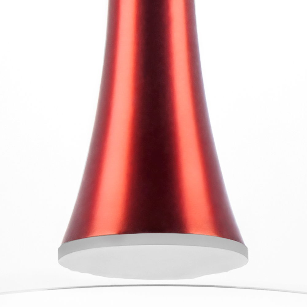 804202 Люстра CUPOLA LED 10W 500LM АЛЮМИНИЙ/КРАСНЫЙ 3000K