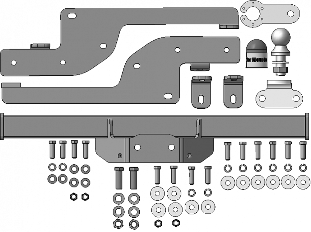 Фаркоп Motodor Renault Master (хром. Шар) арт.91716-FE