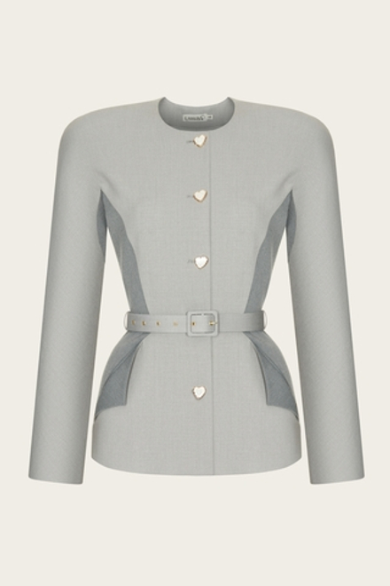 Серый приталенный жакет "Симона 2"