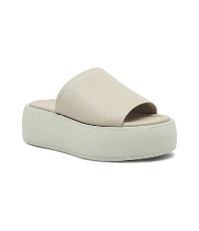 Кожаные flatform slide lth Calvin Klein - бежевый(HW0HW01943)