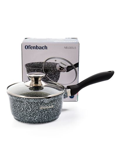 Ковш с крышкой 1,35 л. из литого алюминия Ofenbach NB 100515 с мраморным покрытием