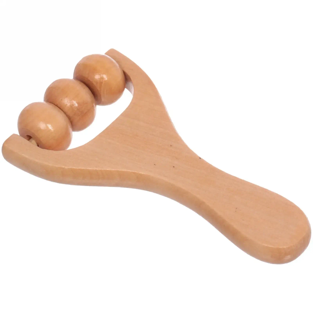 Массажер роликовый деревянный универсальный «Каток- Расслабление», 15*8см