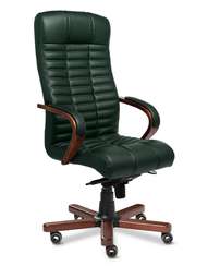 Кресло для руководителя Atlant A кожа зелёная
