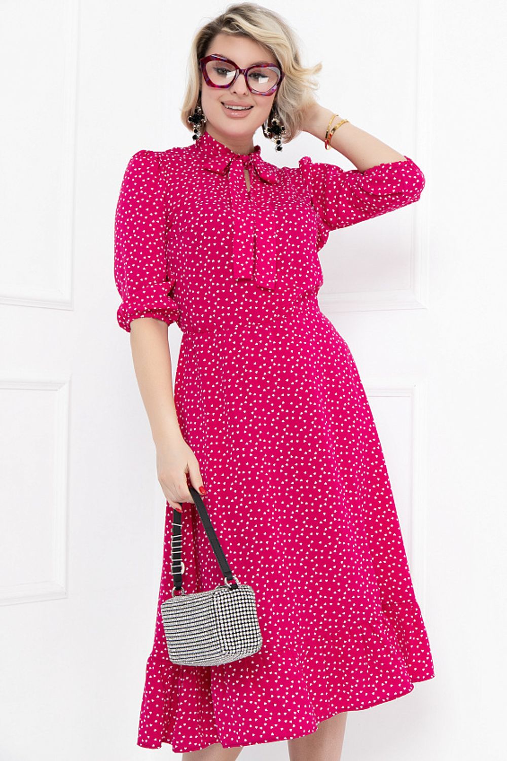 ПЛАТЬЕ ВОЛЬТЕРНО (ФУКСИЯ) Bellovera (Акция)