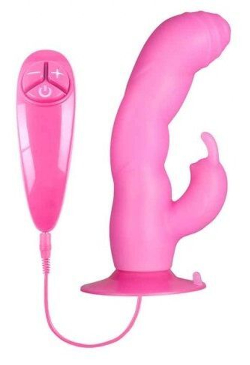 Вибратор NMC BUNNY ICY с клиторальным стимулятором, 18 см